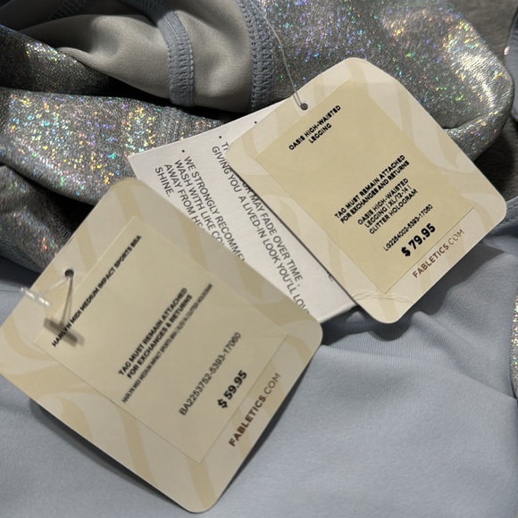 FULL SET Fabletics Oasis PureLuxe Glitter NWT - Picture 5 of 10